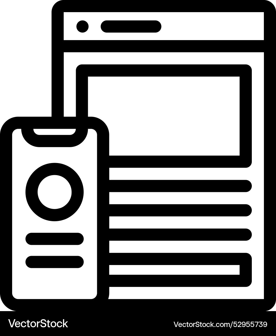 Design icon thin linear style isolated Design icon thin linear style isolated Vector Image