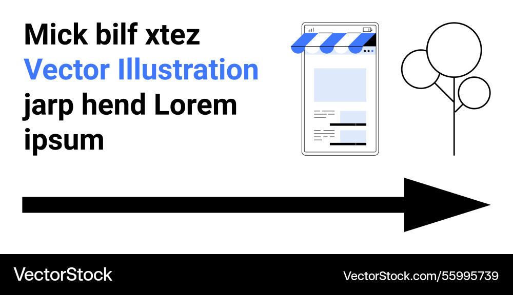 Digital storefront concept with website layout Vector Image