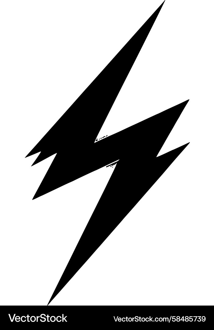 Dynamic Sharp Lightning Icon Vector Image