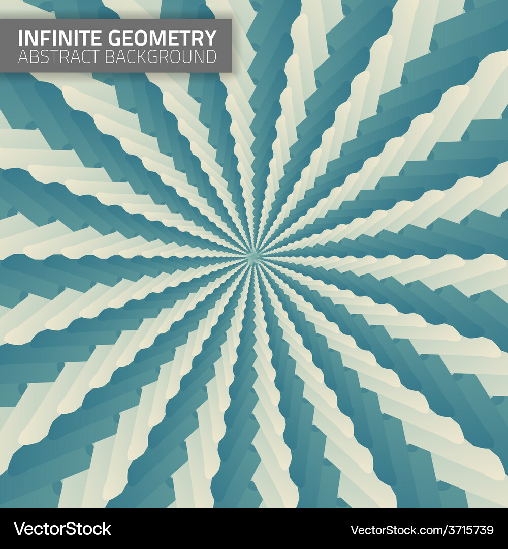 Infinite geometry fractal background Vector Image