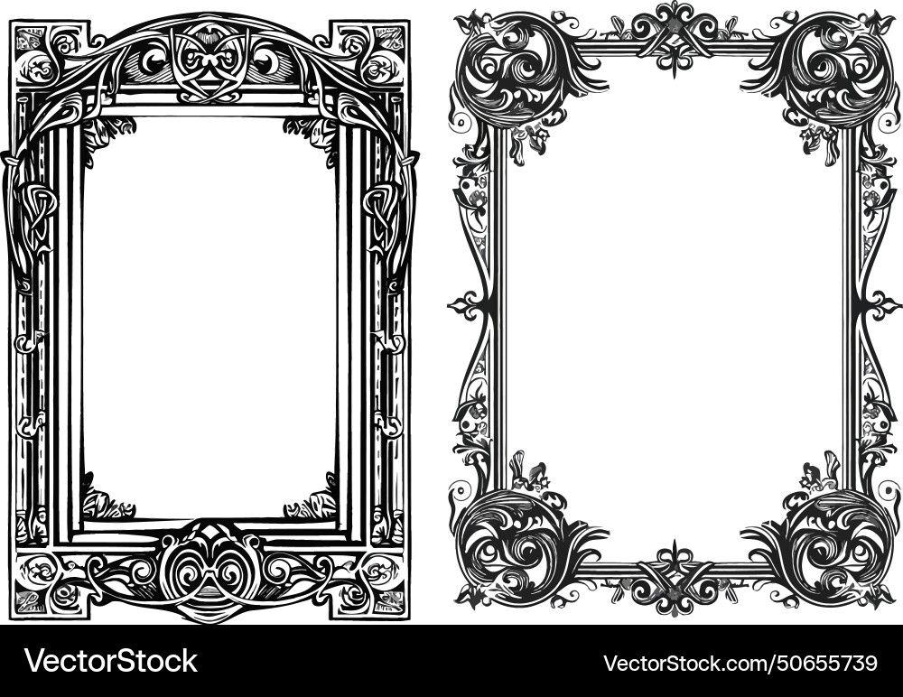 Rectangular decorative frame Vector Image