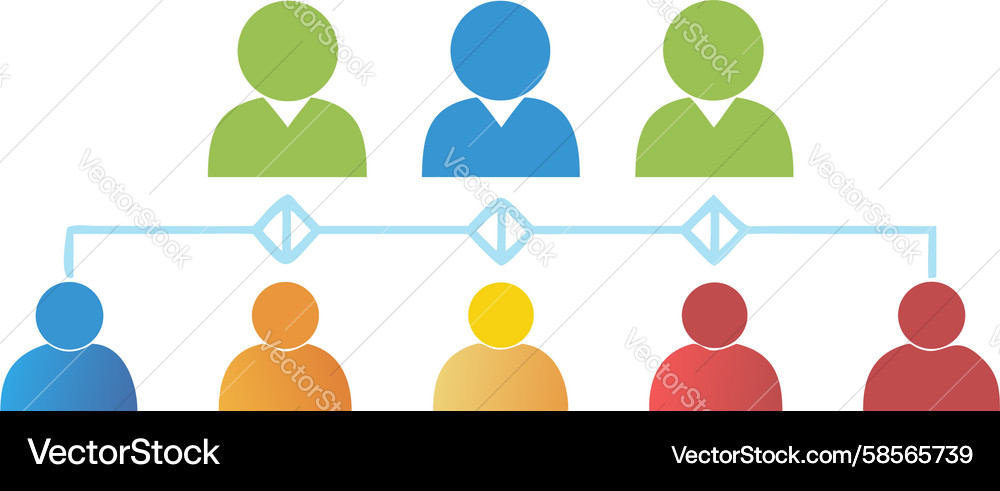 Team Structure Icon - Hierarchy Vector Image