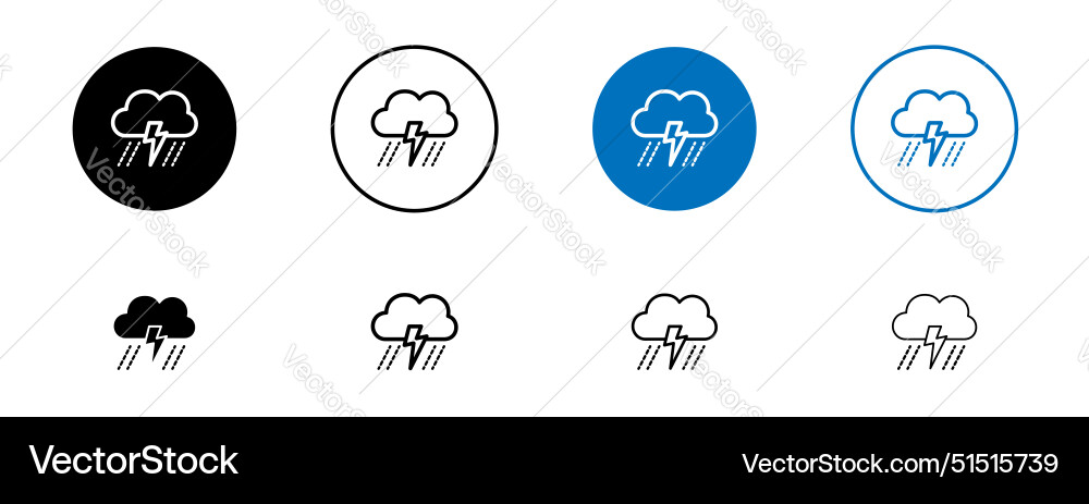 Thunderstorm icon Royalty Free Vector Image - VectorStock