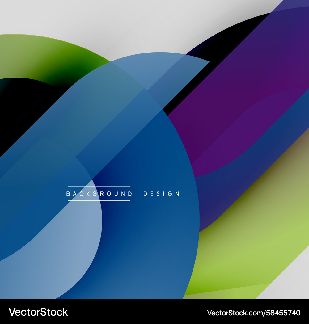 Abstract design features overlapping colorful Abstract design features overlapping colorful Vector Image