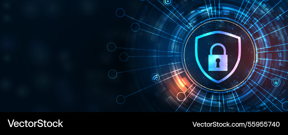 Cyber security circuit background Cyber security circuit background vector image