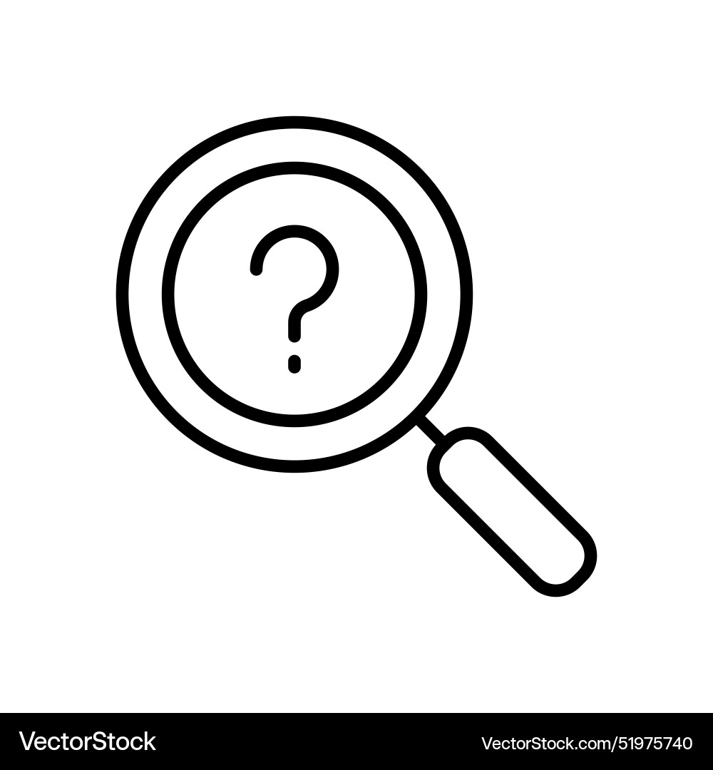 Finding icon in thin line style graphic design Vector Image