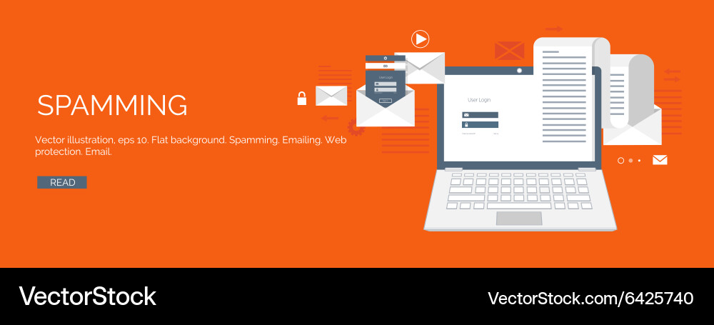 Flat computing background Vector Image