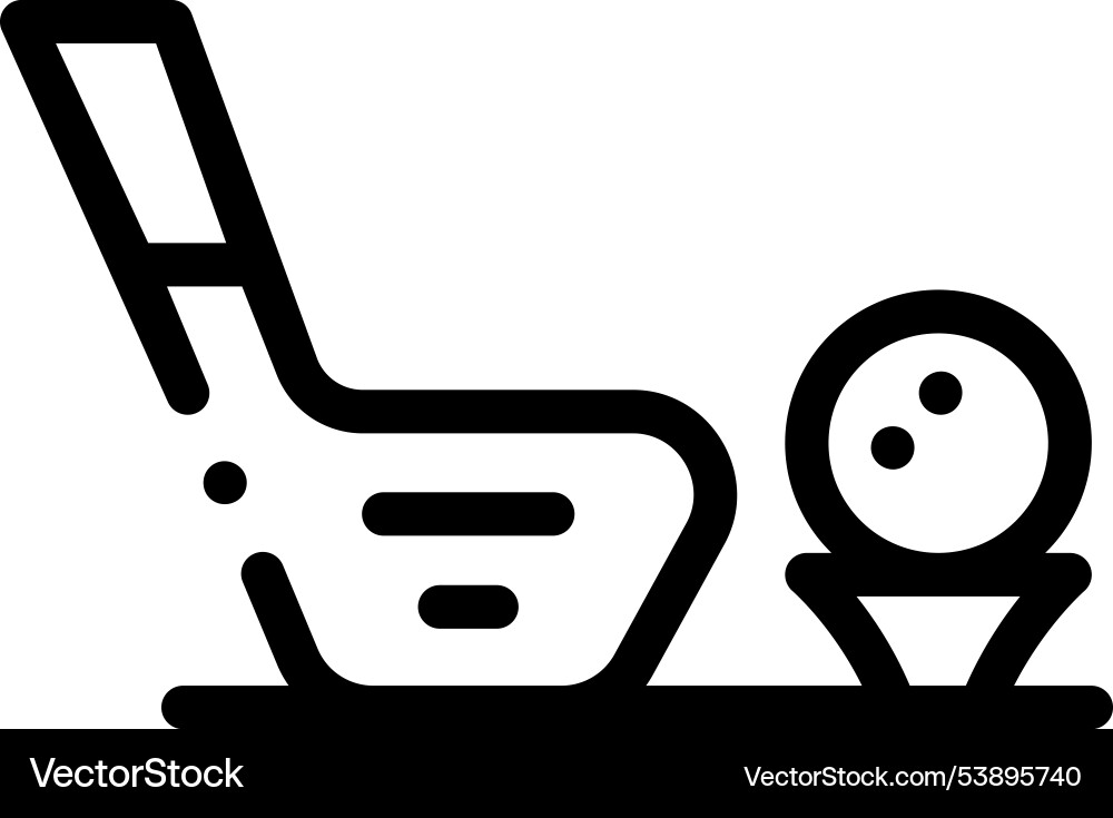 Golfer icon thin linear style design isolated Golfer icon thin linear style design isolated vector image