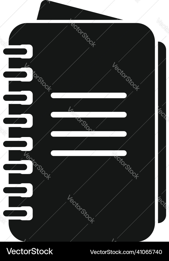 Notepad icon simple note book Notepad icon simple note book vector image