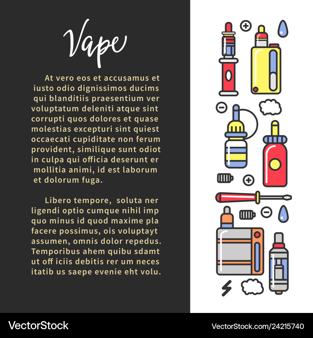 Vape Zone Internet Shop Werbeplakat Vape Zone Internet Shop Werbeplakat vektorbild