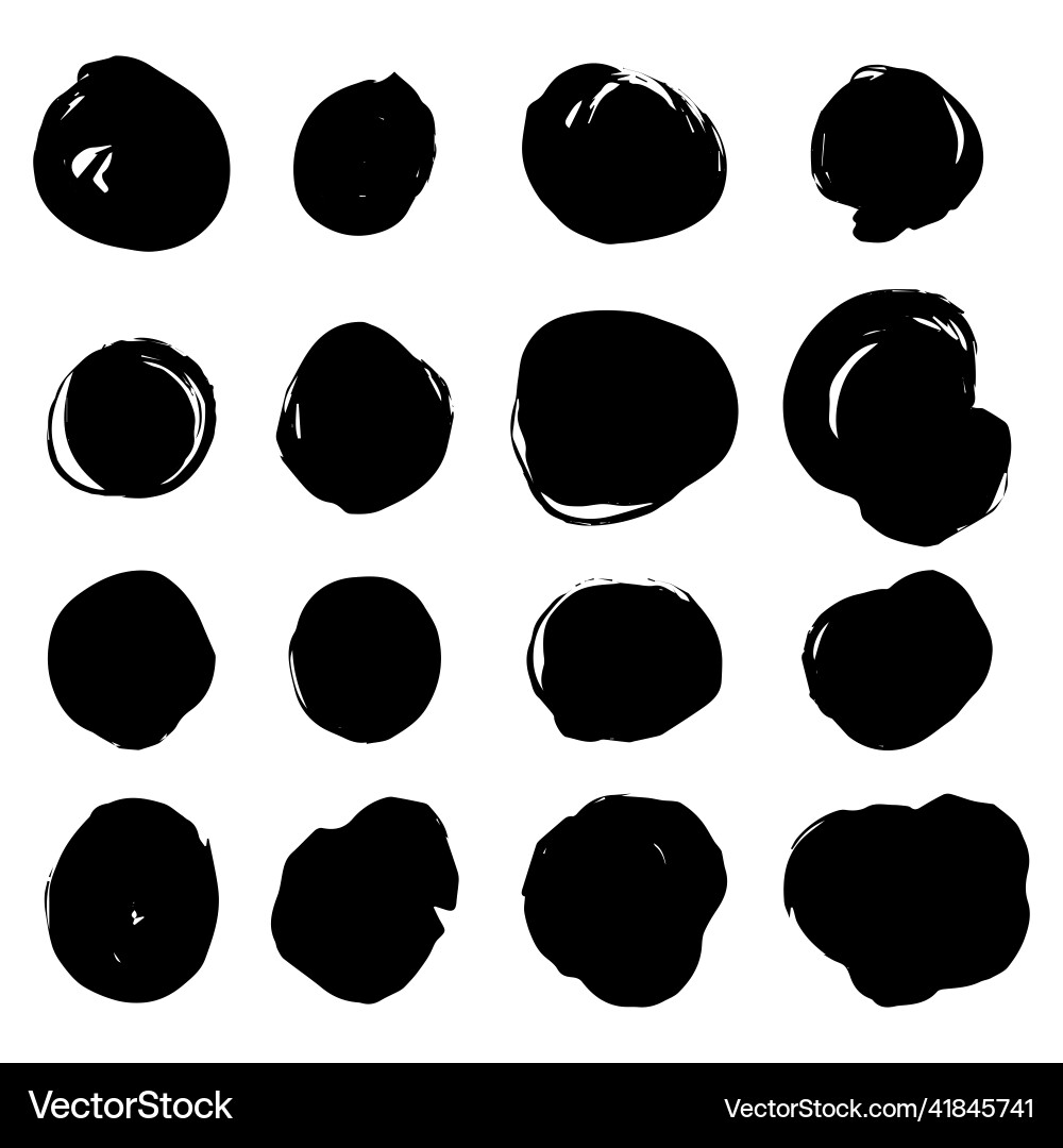 Blob shapes set random blotch inkblot stone Blob shapes set random blotch inkblot stone vector image
