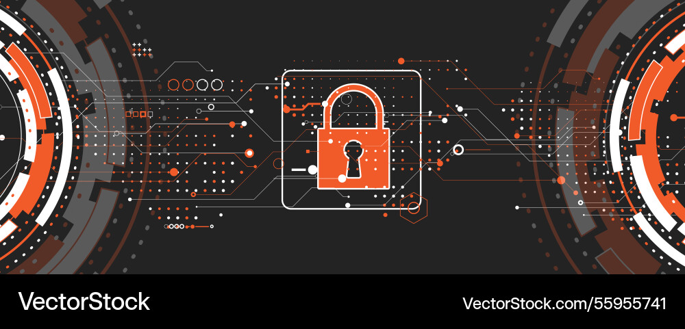 Cyber security circuit background Cyber security circuit background vector image