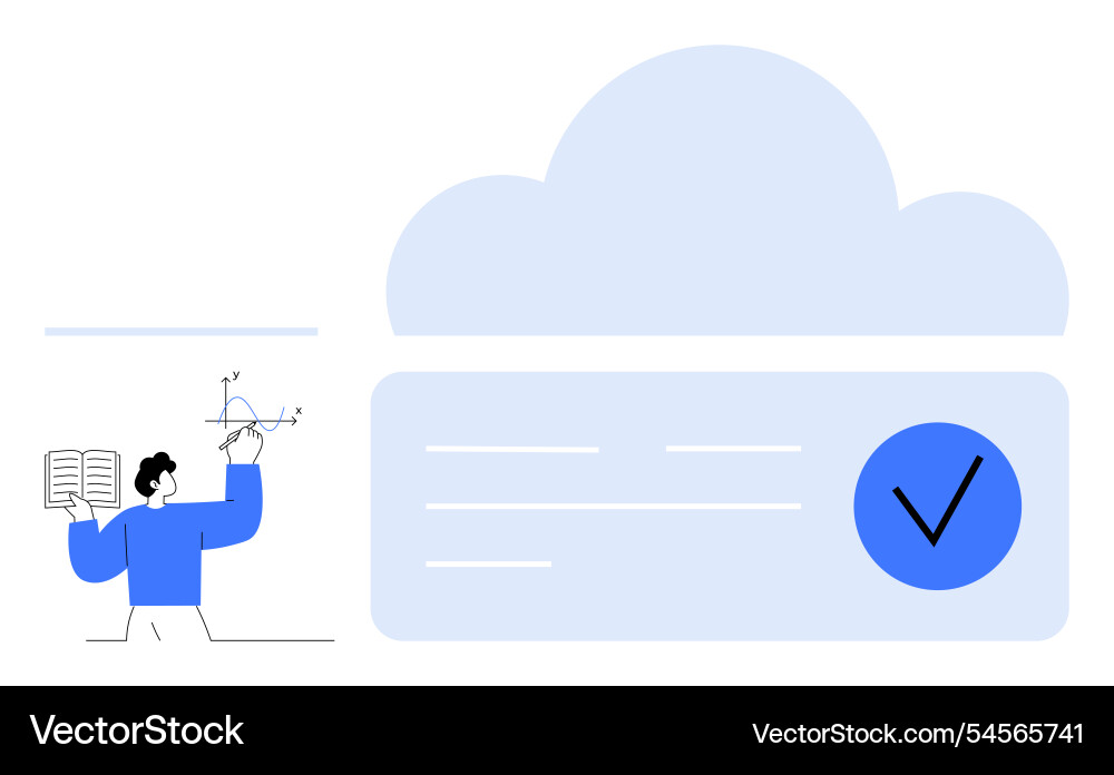 Data analysis with cloud storage and validation Data analysis with cloud storage and validation vector image