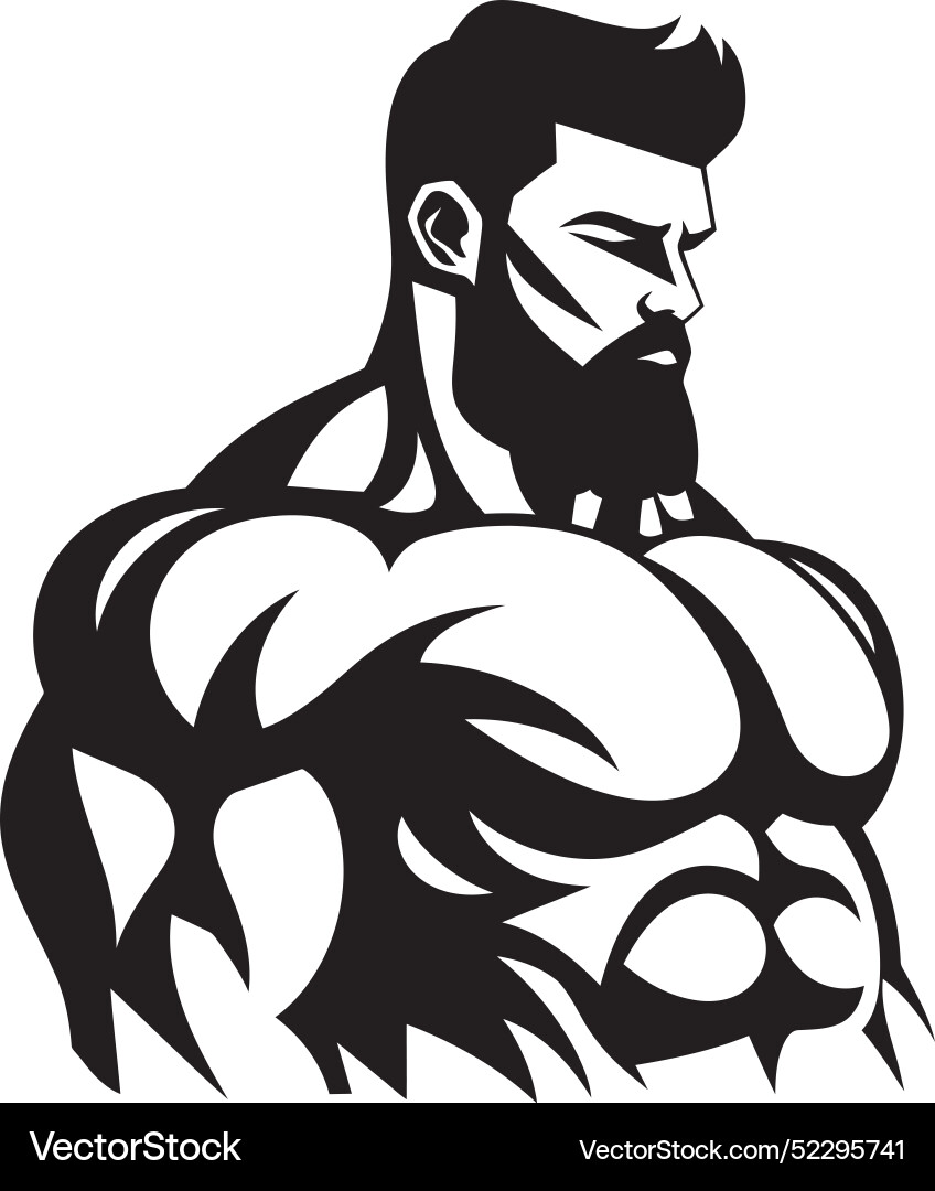 Dynamic definition bold muscles impact Royalty Free Vector