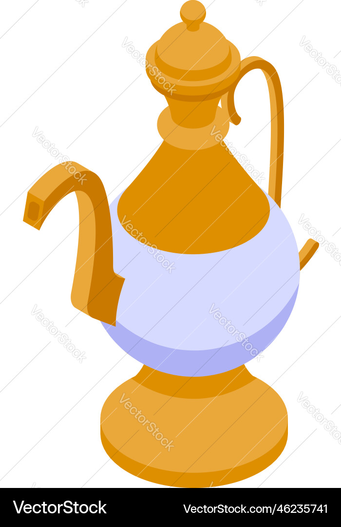 Jordan tea pot icon isometric national Jordan tea pot icon isometric national Vector Image