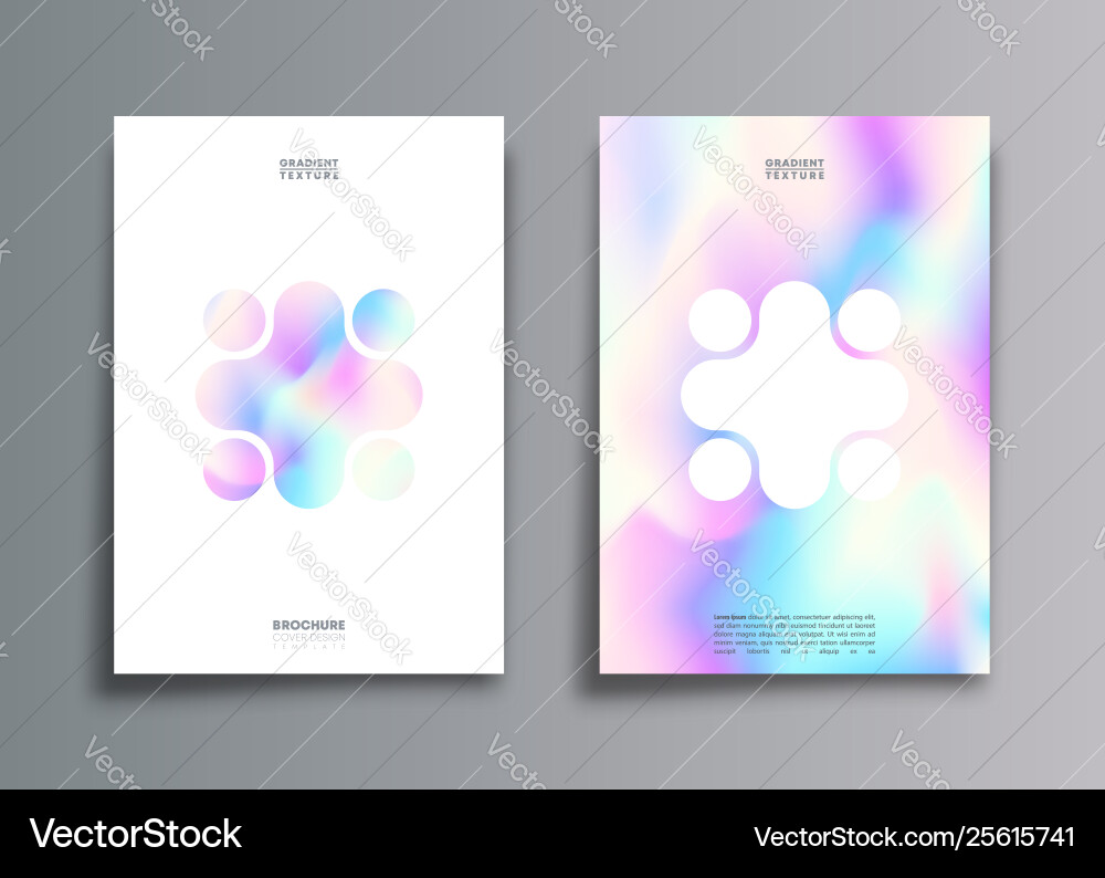 Set hologram gradient texture background Set hologram gradient texture background vector image