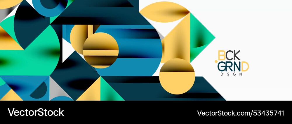 Trendy triangles lines round elements and circles Vector Image