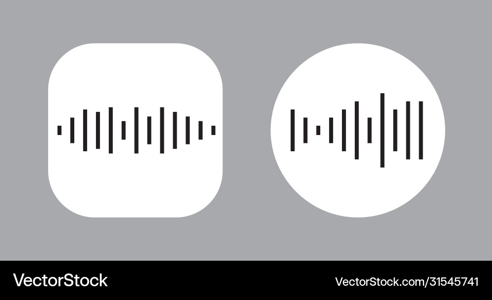 Two icons design with waves equalizer eq Vector Image