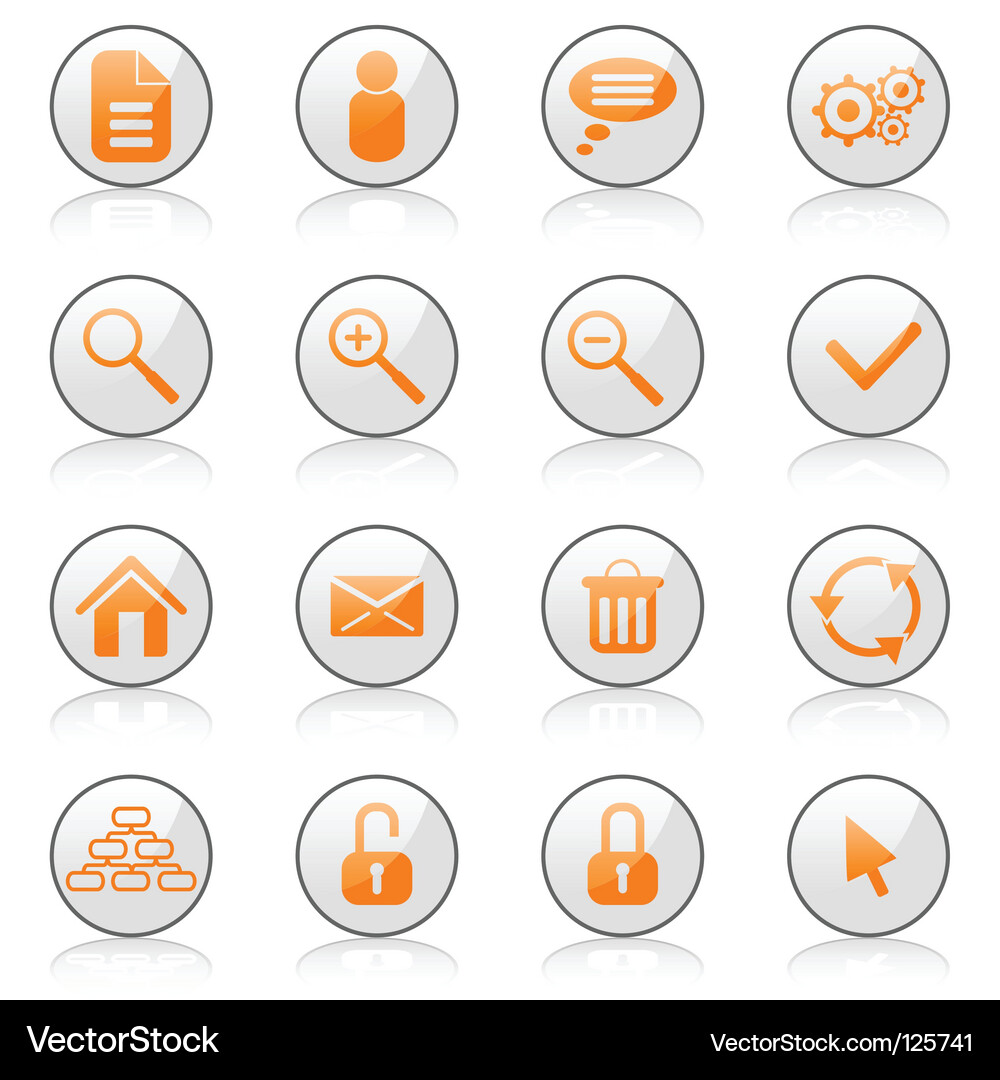 Website Icons Set Vector Image