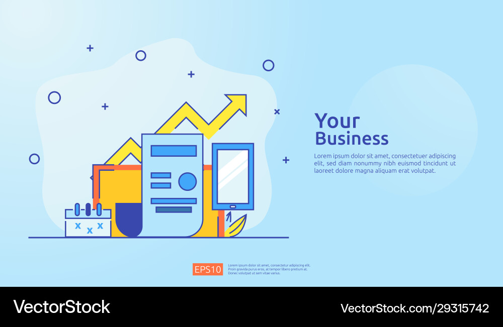Accounting document data report concept vector image