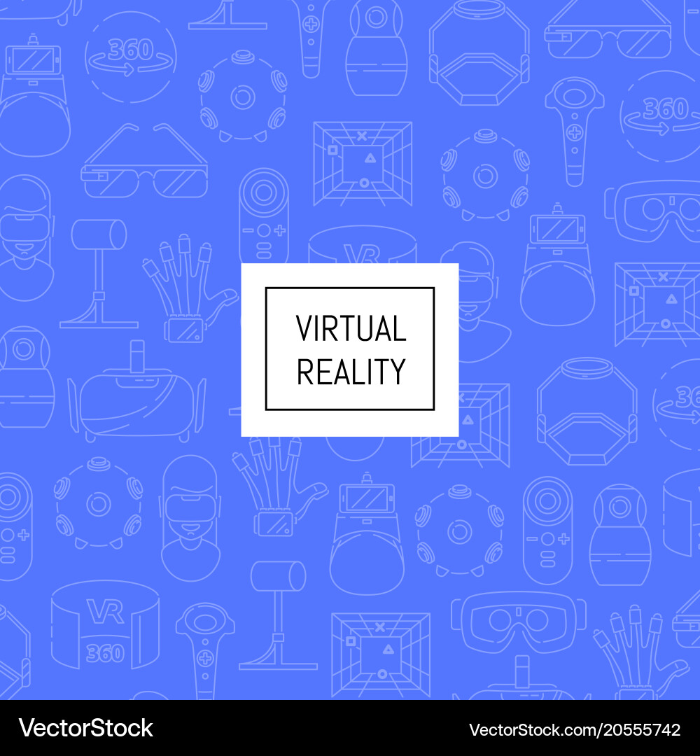 Background linear style virtual reality vector image