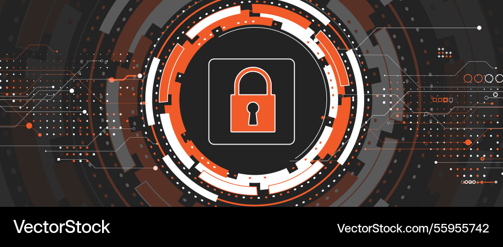 Cyber security circuit background Cyber security circuit background vector image