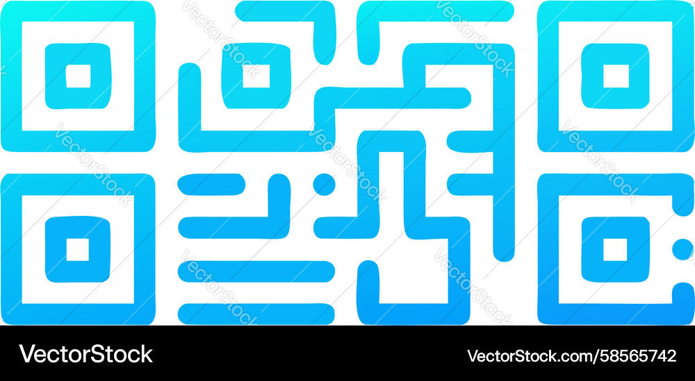 Dynamic QR Code Symbol Vector Image