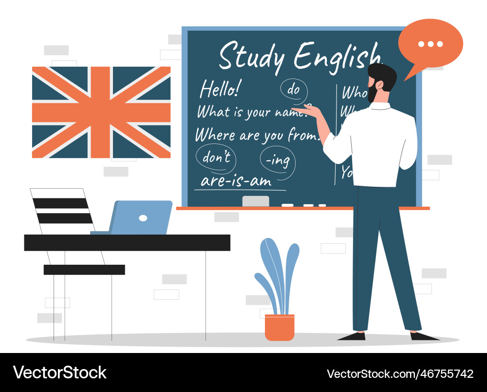 English teacher concept vector image