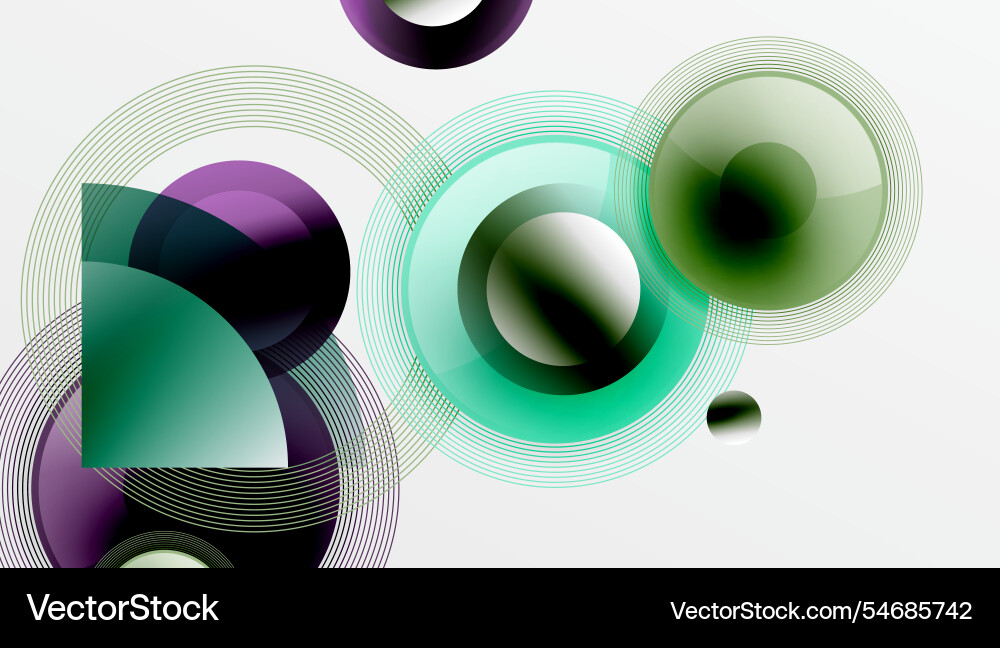 Sleek with overlapping circles in vibrant Sleek with overlapping circles in vibrant vector image