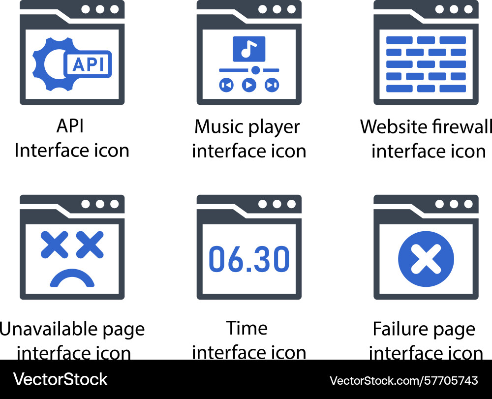 Api music player website firewall unavailable Vector Image