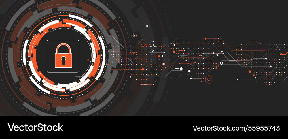 Cyber security circuit background Cyber security circuit background vector image