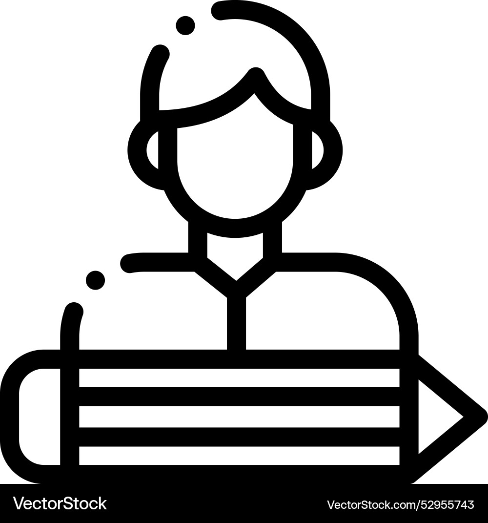 Designer icon thin linear style design isolated Designer icon thin linear style design isolated vector image