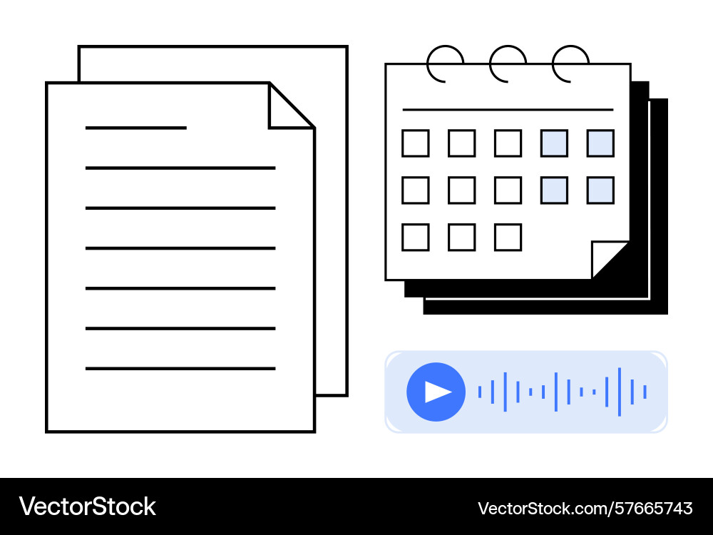 Document management and scheduling with integrated Document management and scheduling with integrated vector image