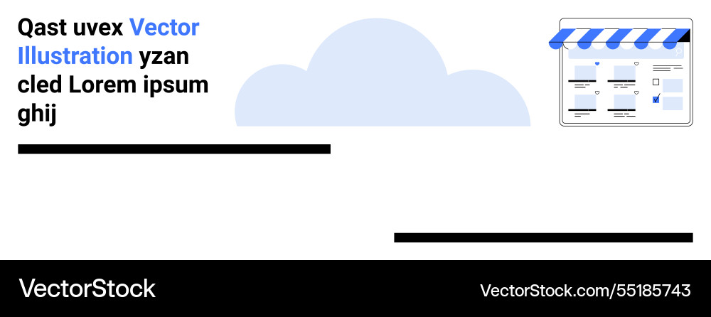E-commerce platform concept with cloud integration E-commerce platform concept with cloud integration vector image