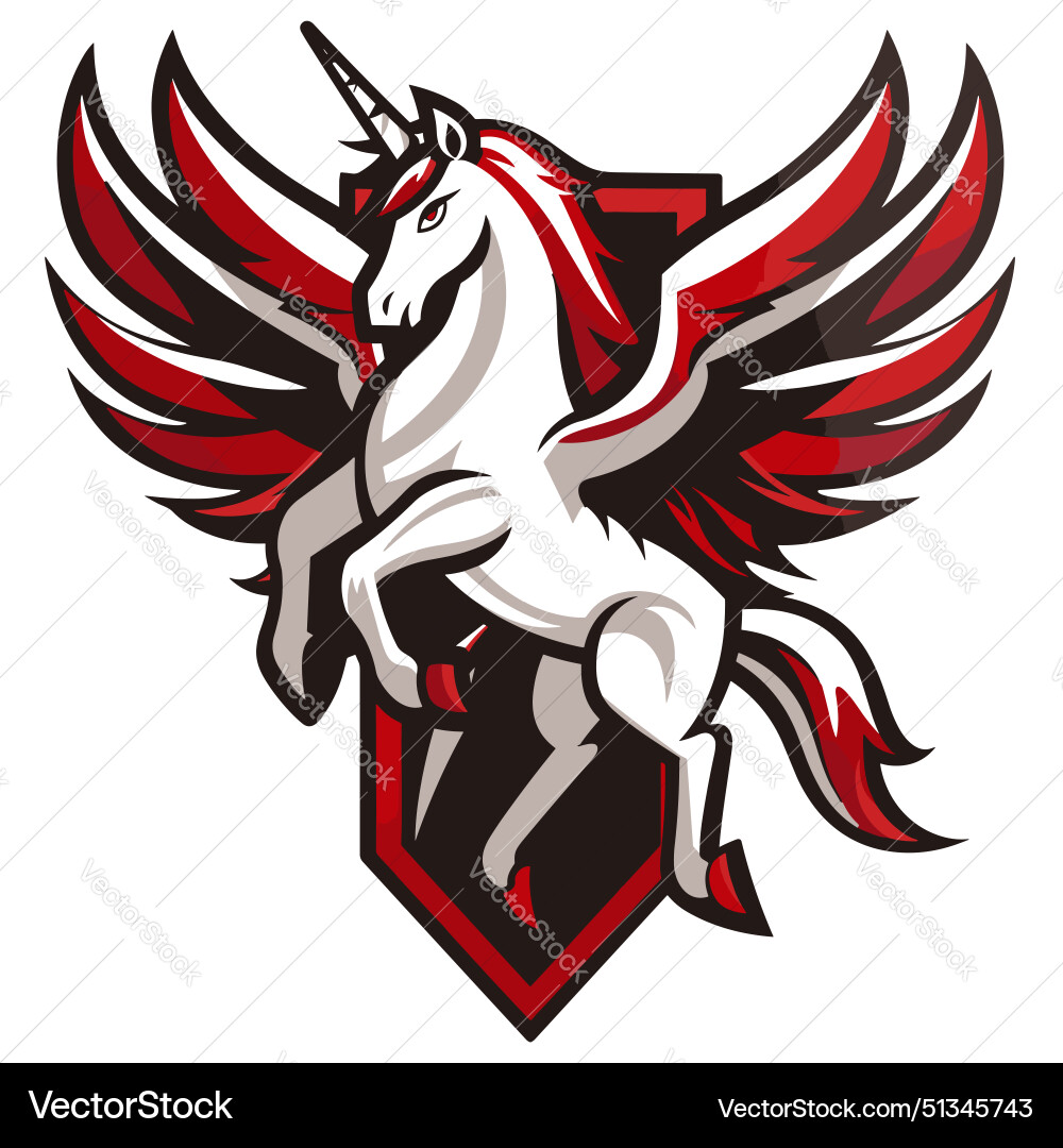 Esport Logo Pferde Pegasus Symbol Aufkleber Logotyp Esport Logo Pferde Pegasus Symbol Aufkleber Logotyp vektorbild