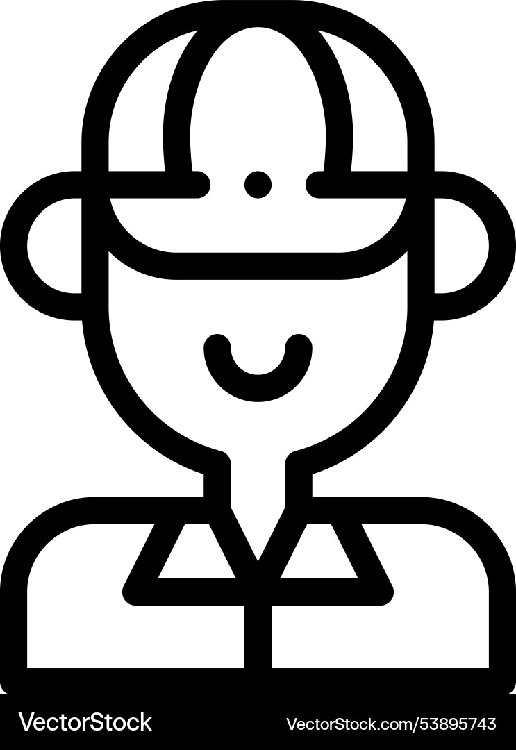 Golfer icon thin linear style design isolated Golfer icon thin linear style design isolated vector image
