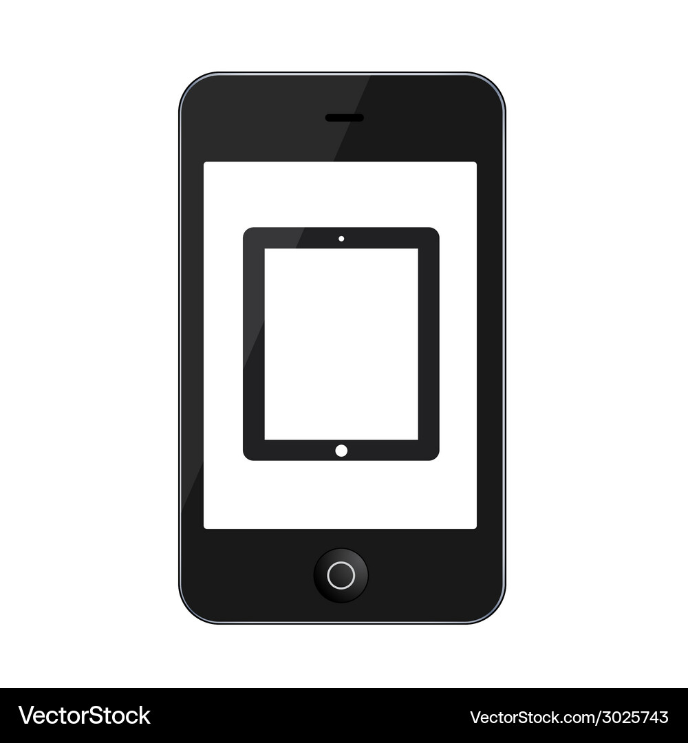 Modern smartphone isolated on white Vector Image