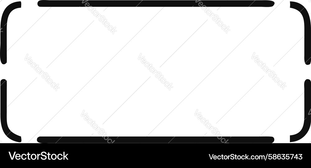 Rounded Rectangle Border Frame Vector Image