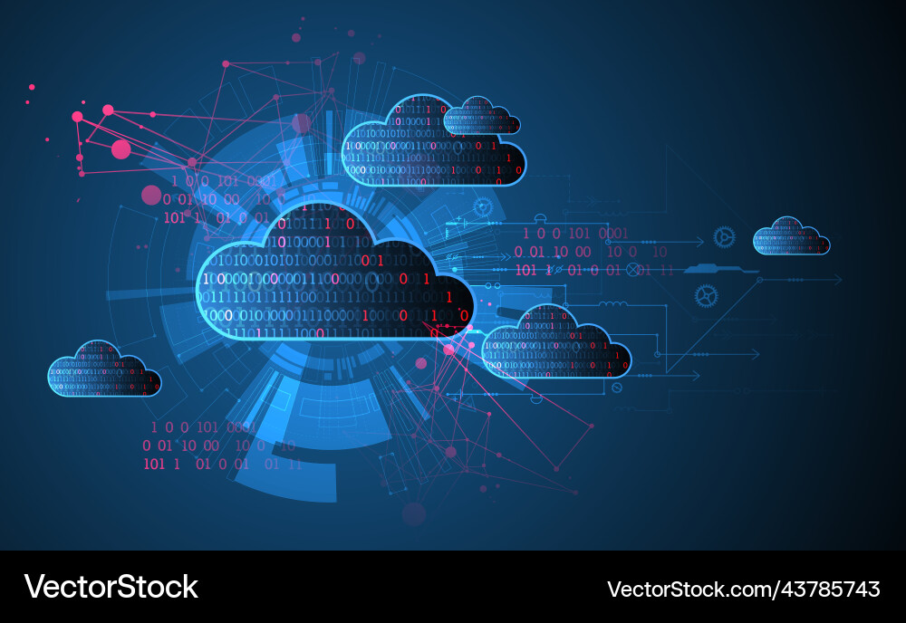 Web cloud technology business abstract background Web cloud technology business abstract background Vector Image