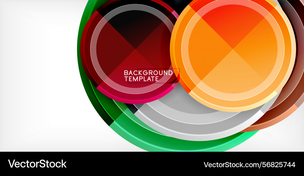 Abstract circles overlap creating vibrant color Vector Image
