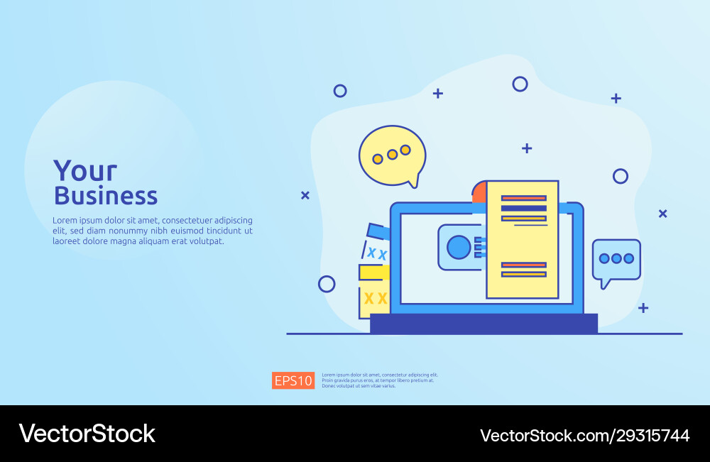 Accounting document data report concept Accounting document data report concept vector image