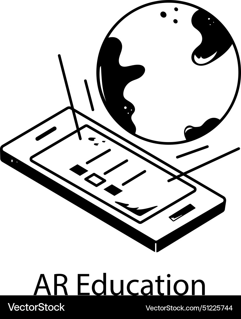 Ar education Royalty Free Vector Image - VectorStock