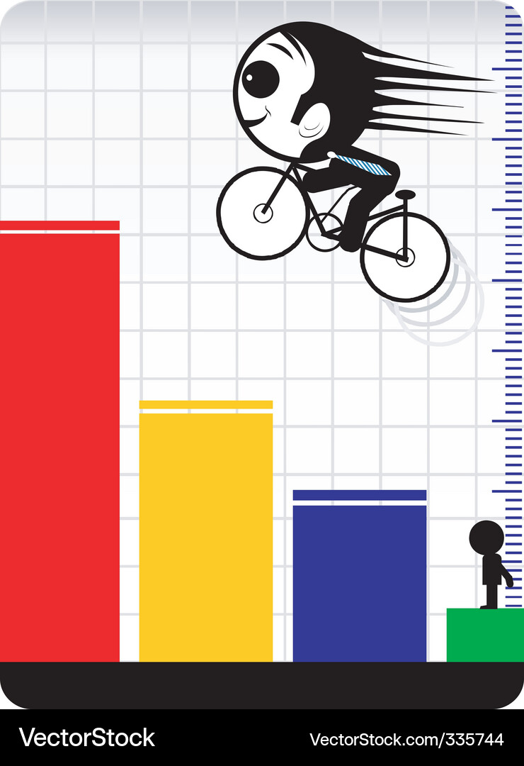 Business Growth Graph Vector Image