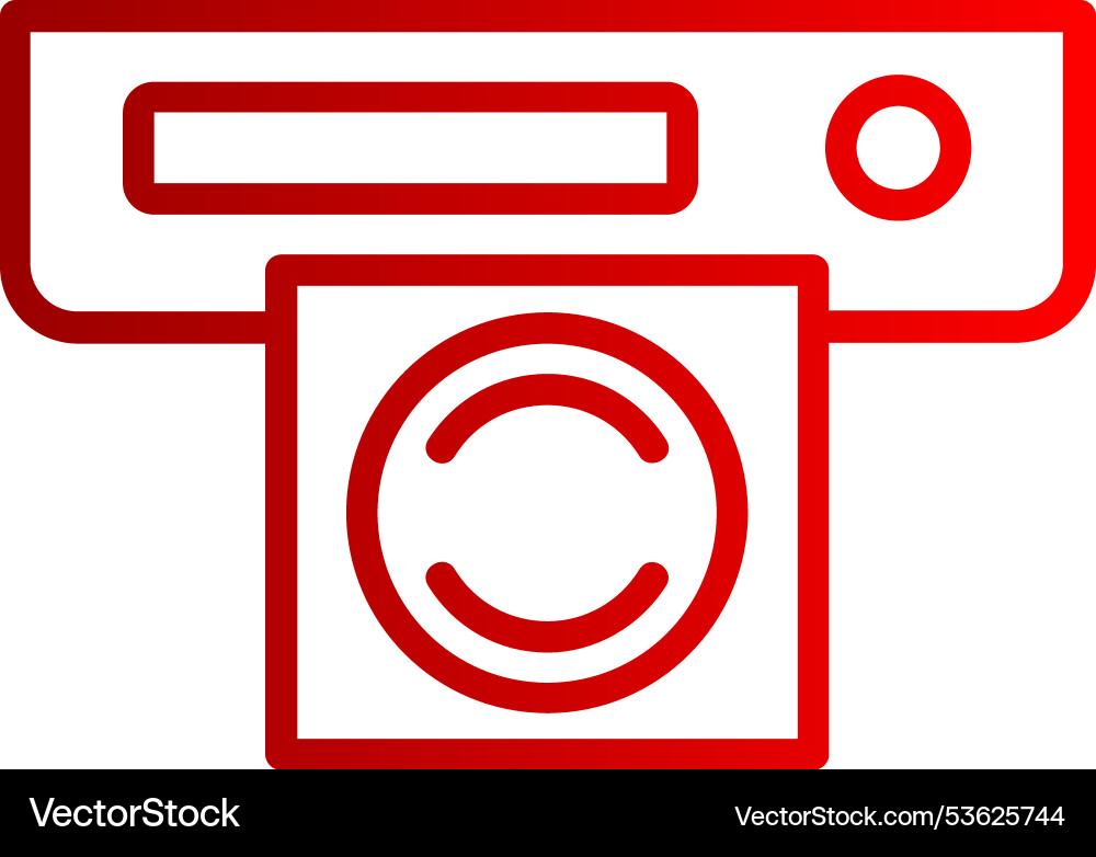 Cd player line gradient icon Vector Image