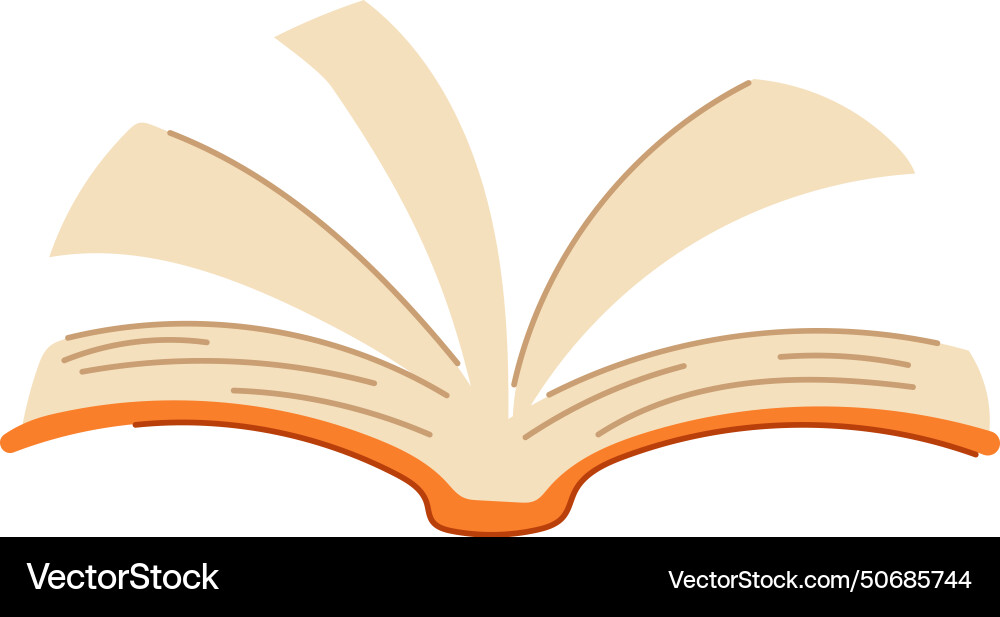 Cover book open cartoon Royalty Free Vector Image