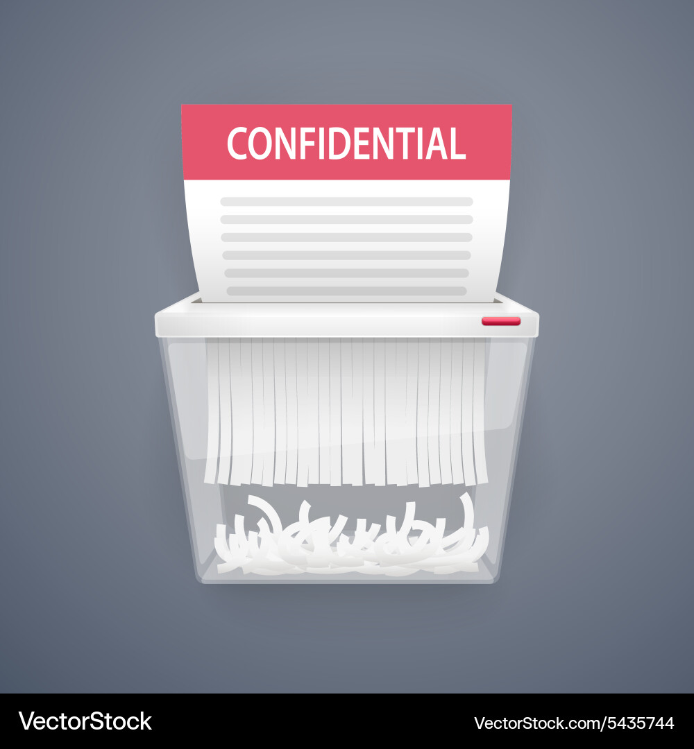 Document Shredding Security vector image