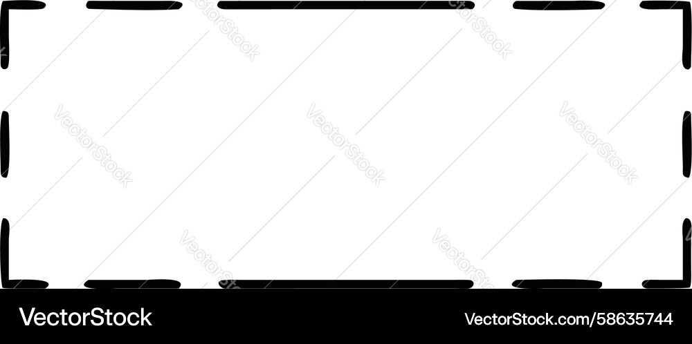 Subtle Dashed Rounded Frame Vector Image