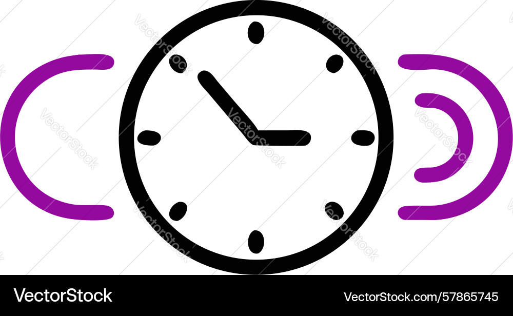 Abstract clock icon design generative ai Vector Image