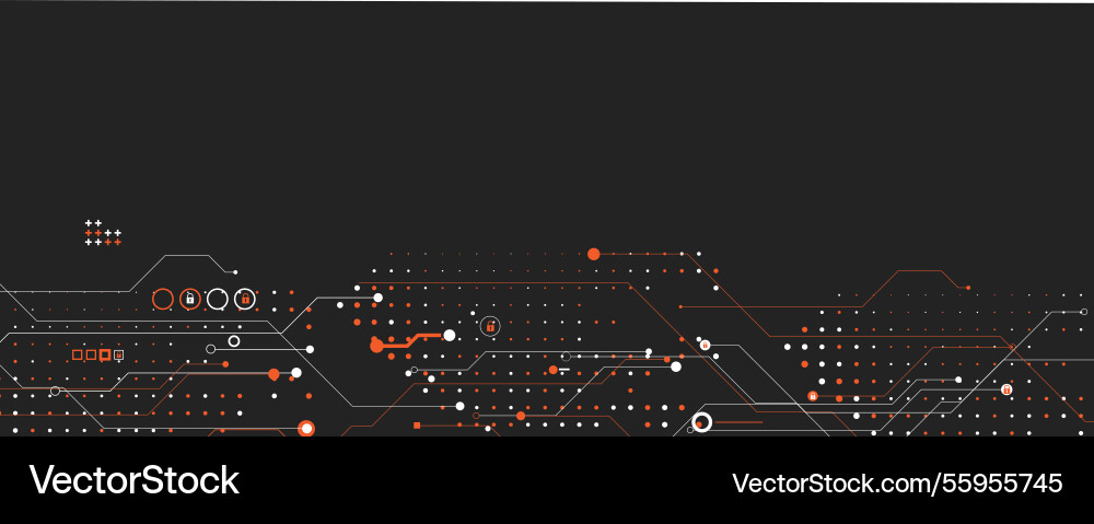 Cyber security circuit background Cyber security circuit background vector image