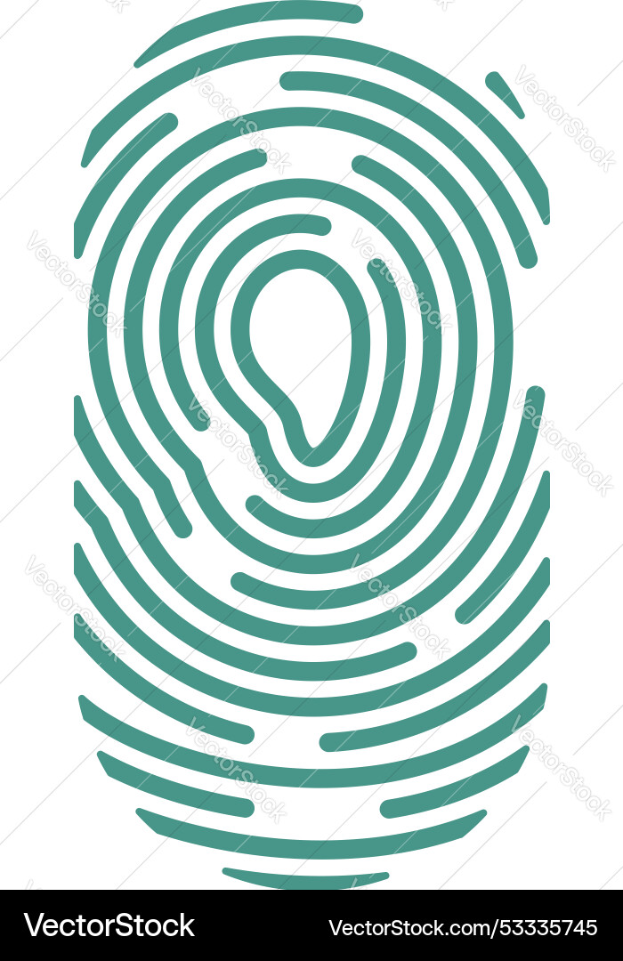 Fingerprint showing unique identity access graphic Fingerprint showing unique identity access graphic vector image